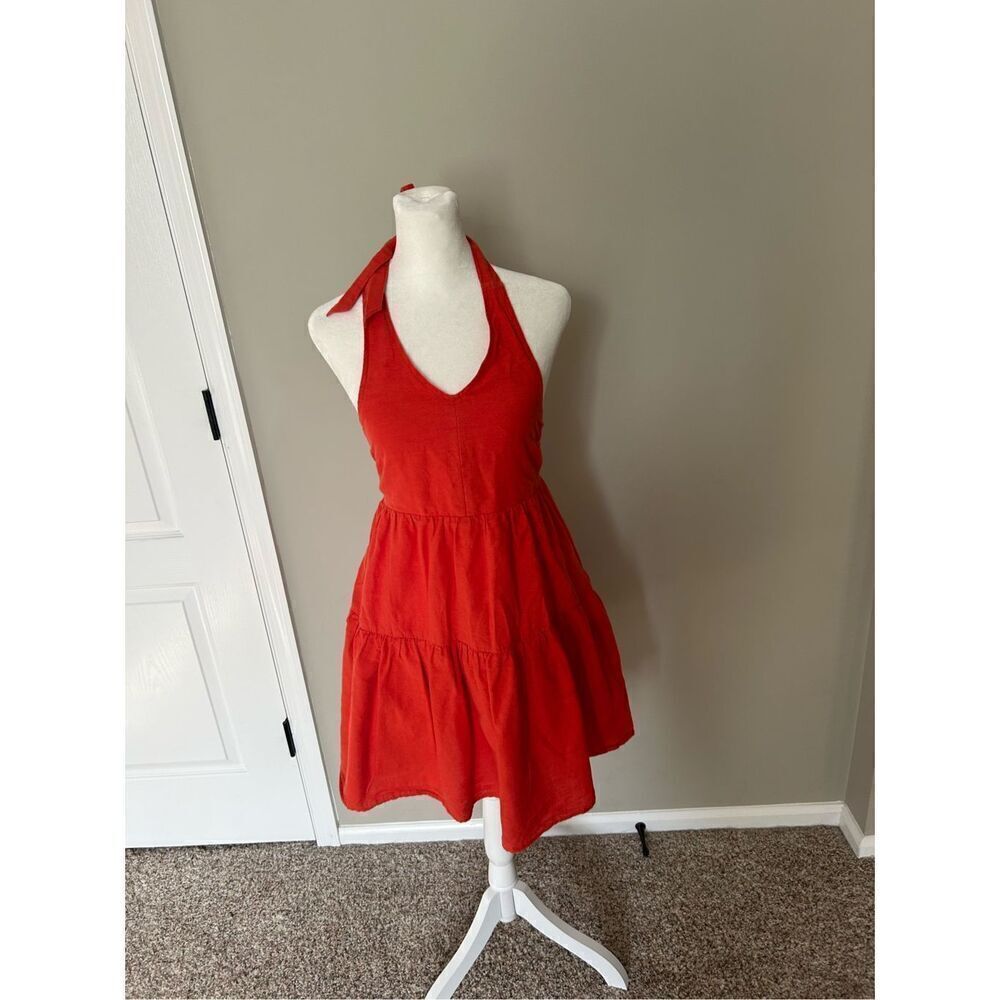 American Eagle Halter Dress Size Small Orange